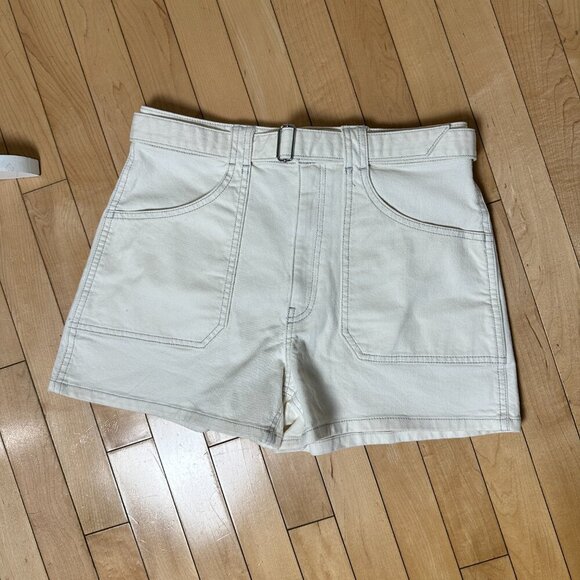 NWT Denim Jean Shorts Jorts White Cream Color Size 27 - Picture 2 of 8